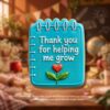 Helping Me Grow Notebook Cookie Teachers’ Day Appreciation Collection – 5 Premium Cutters